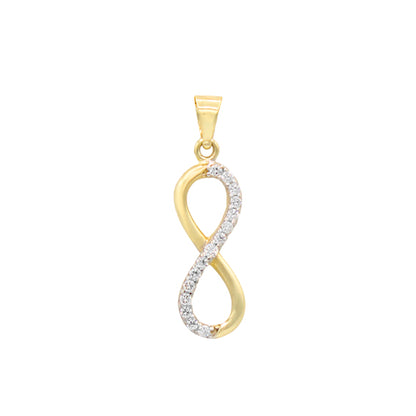 14k CZ Infinity Pendant