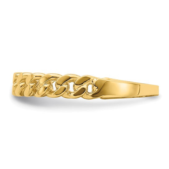 14k Cuban Link Ring