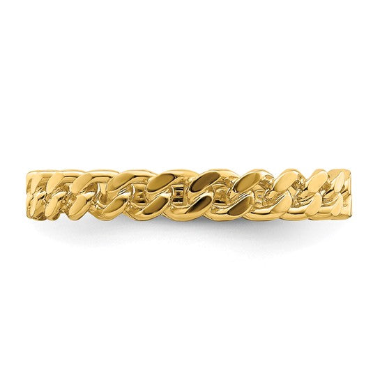 14k Cuban Link Ring