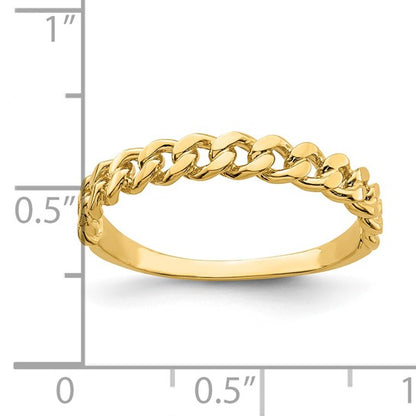 14k Cuban Link Ring