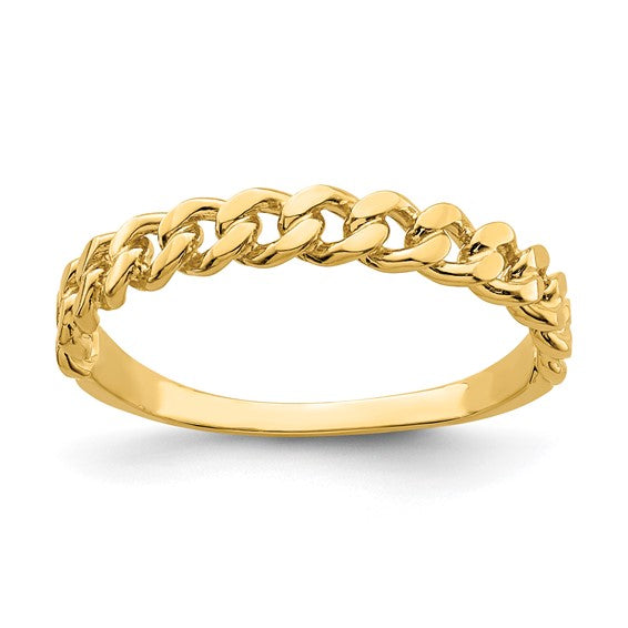 14k Cuban Link Ring