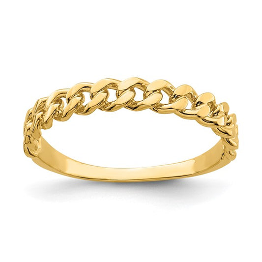 14k Cuban Link Ring