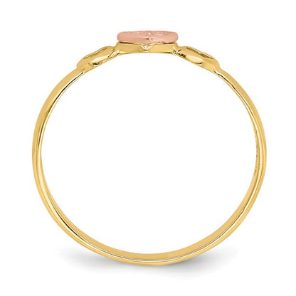 14k Two-Tone Heart Ring