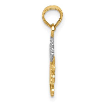 14k Two-Tone Princess Charm