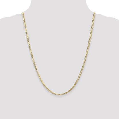 14k Heavyweight Open Concave Curb Link Chain