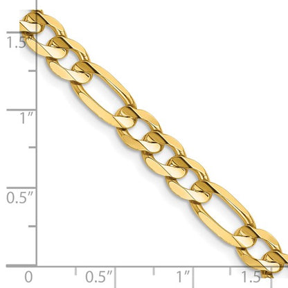 14k Concave Open Figaro Link Chain 6.00 mm