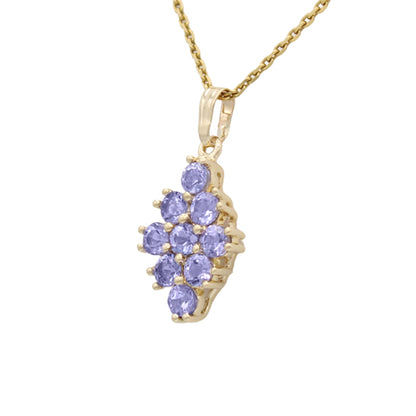 14k Lavender Quartz Stone Pendant