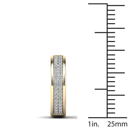 14k Gold Diamond Huggie Earrings - 0.15ct TDW