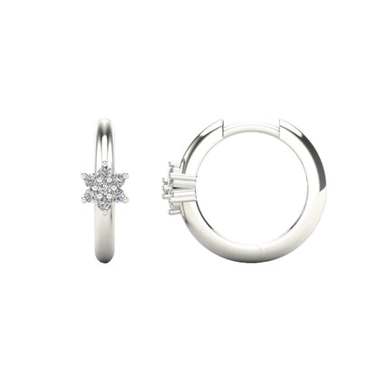 14k Diamond Huggie Earrings - 0.14ct TDW