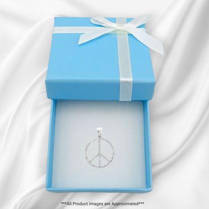 14k Diamond Peace Sign Pendant