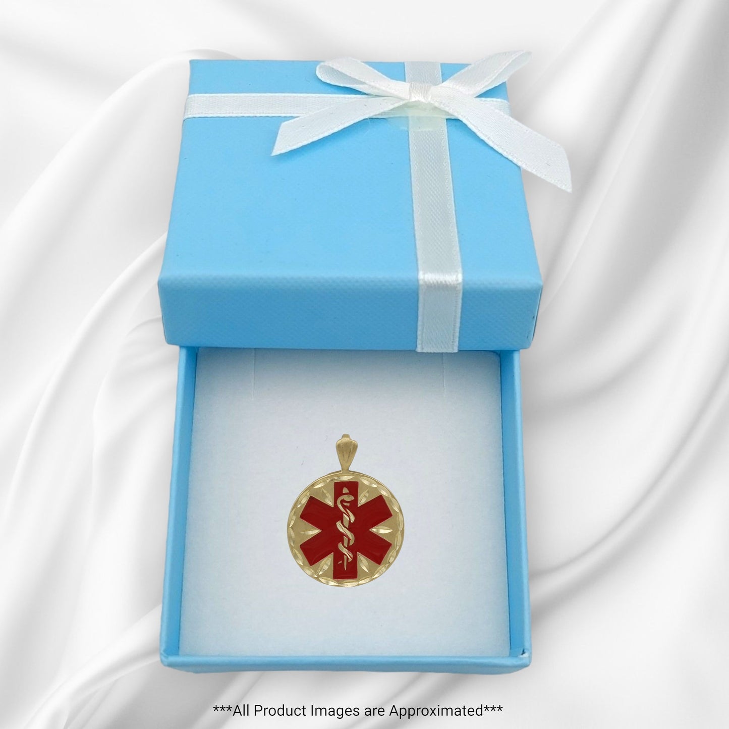 14k Yellow Gold Red Enameled EMT Charm