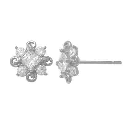 14k CZ Fancy Stud Earrings