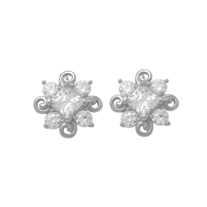 14k CZ Fancy Stud Earrings