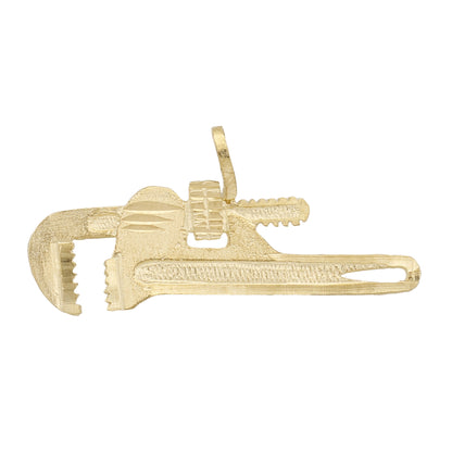 14k Yellow Gold Monkey Wrench Charm Pendant