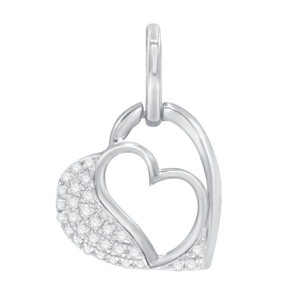 14k Diamond Heart Pendant