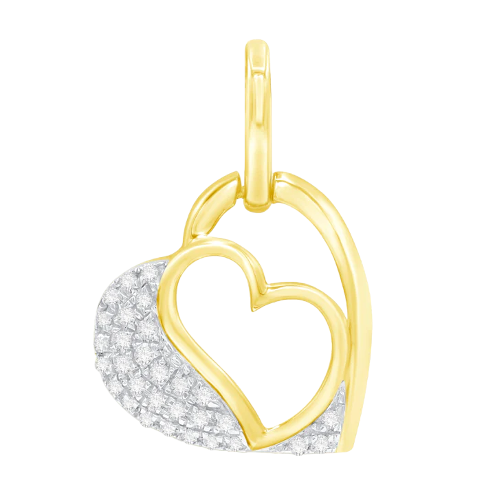 14k Diamond Heart Pendant