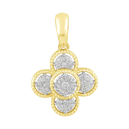 14k Gold Diamond Pendant - 0.11ct TDW