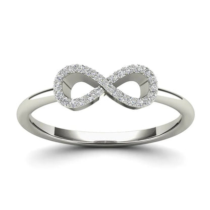 14k Diamond Infinity Rings