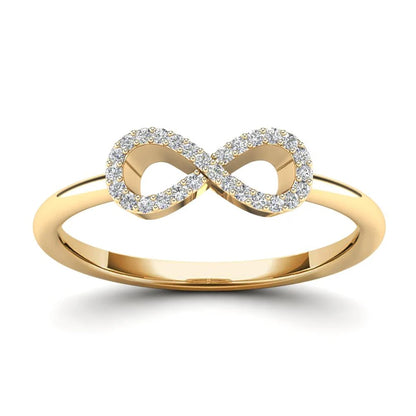 14k Diamond Infinity Rings