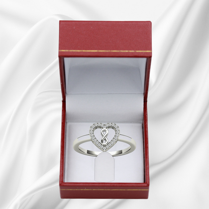 14k Infinity Heart Rings