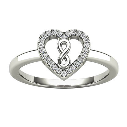 14k Infinity Heart Rings