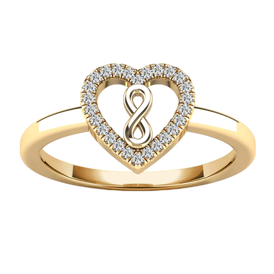 14k Infinity Heart Rings