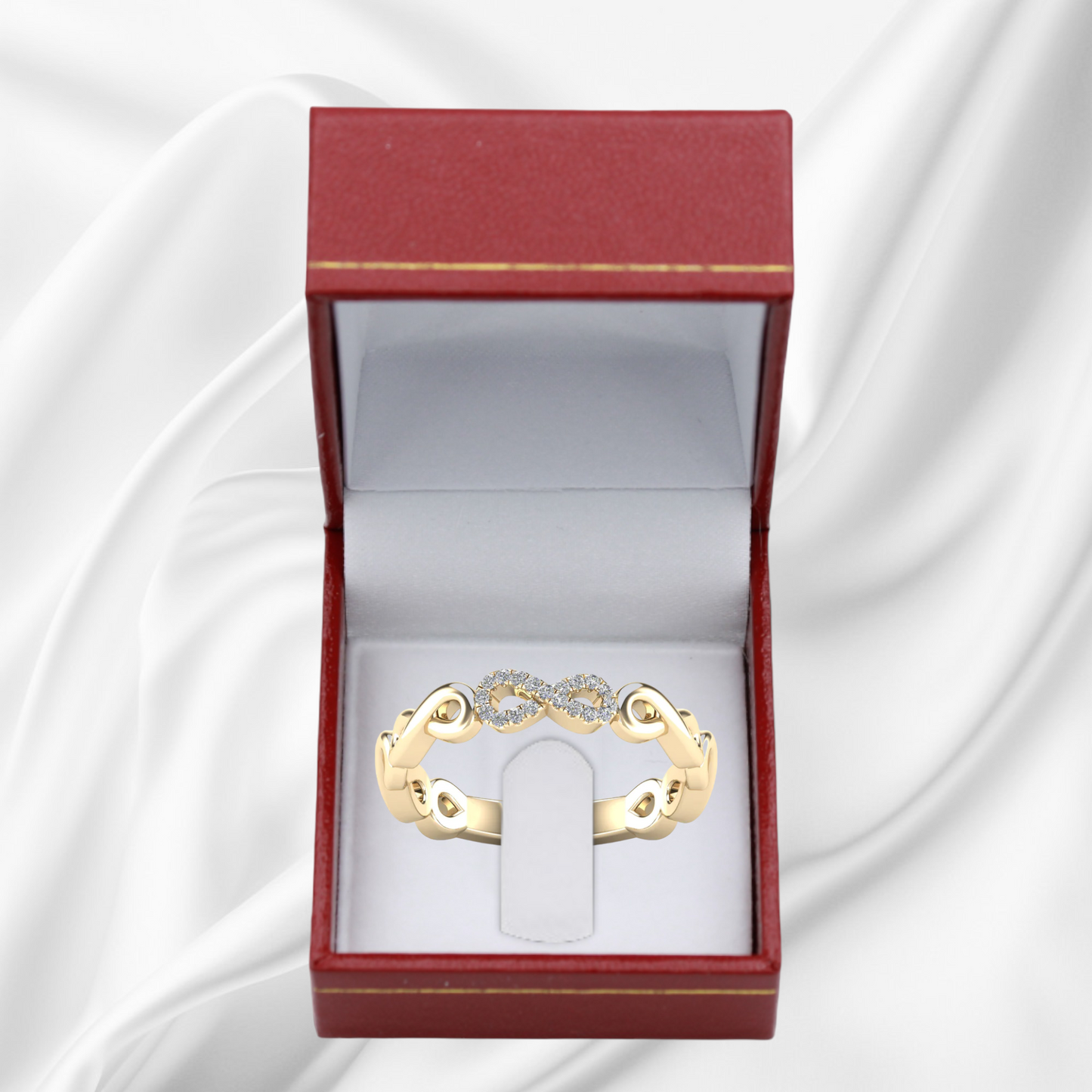 14k Diamond Infinity Rings