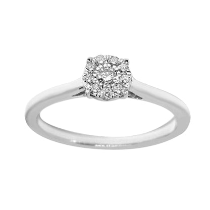 14k Diamond Cluster Ring - 0.15ct