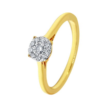 14k Diamond Cluster Ring - 0.15ct
