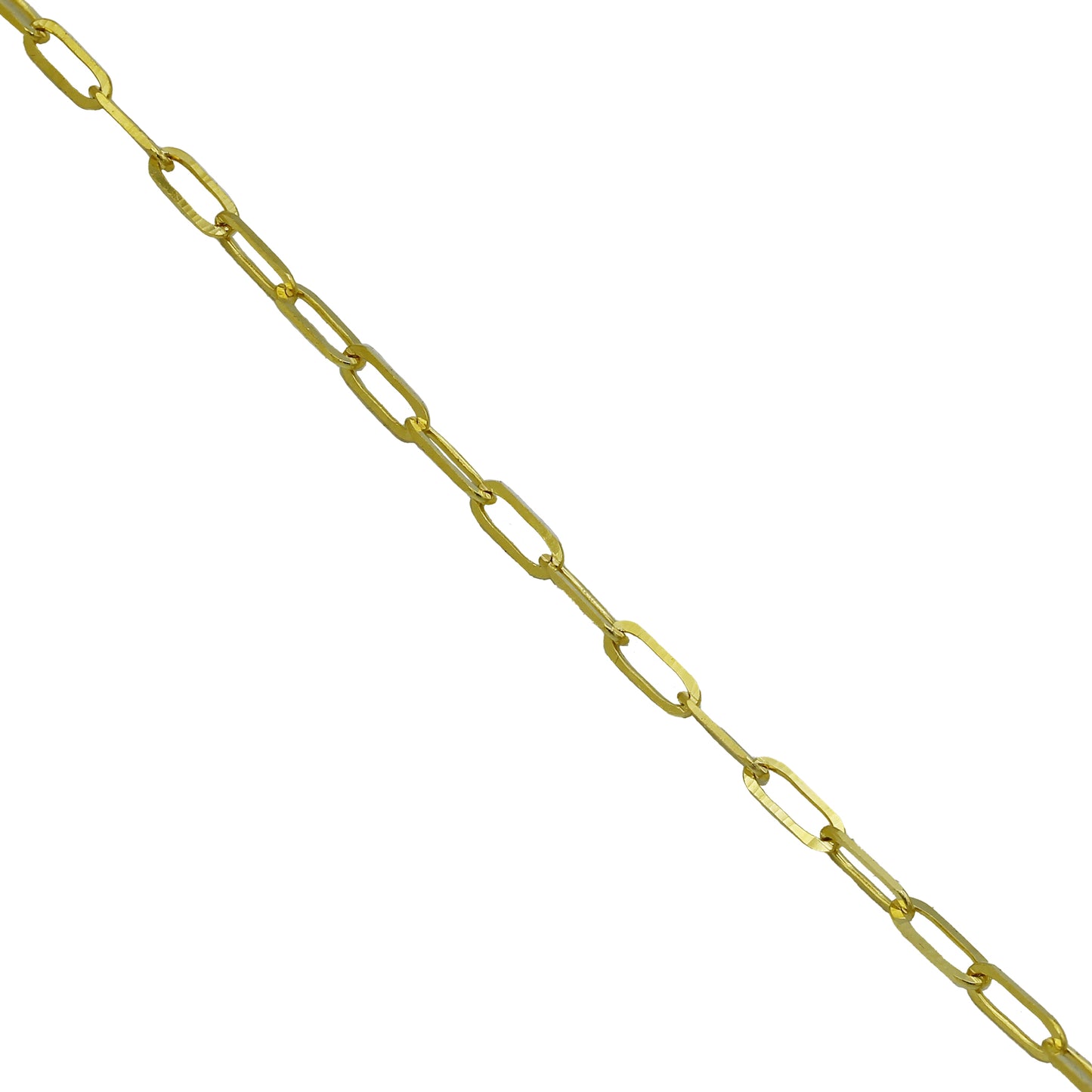 14k Yellow Gold Paperclip Necklace - 1.60 mm