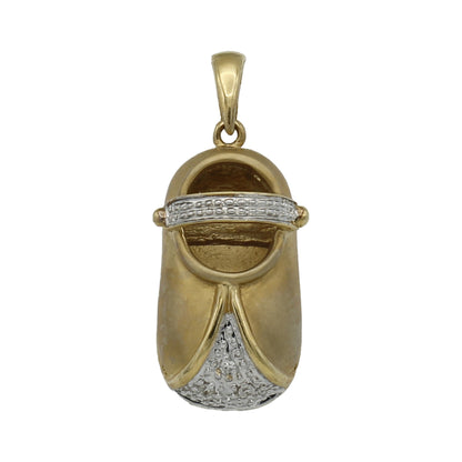 14k Gold Diamond Baby Booty Charm Pendant