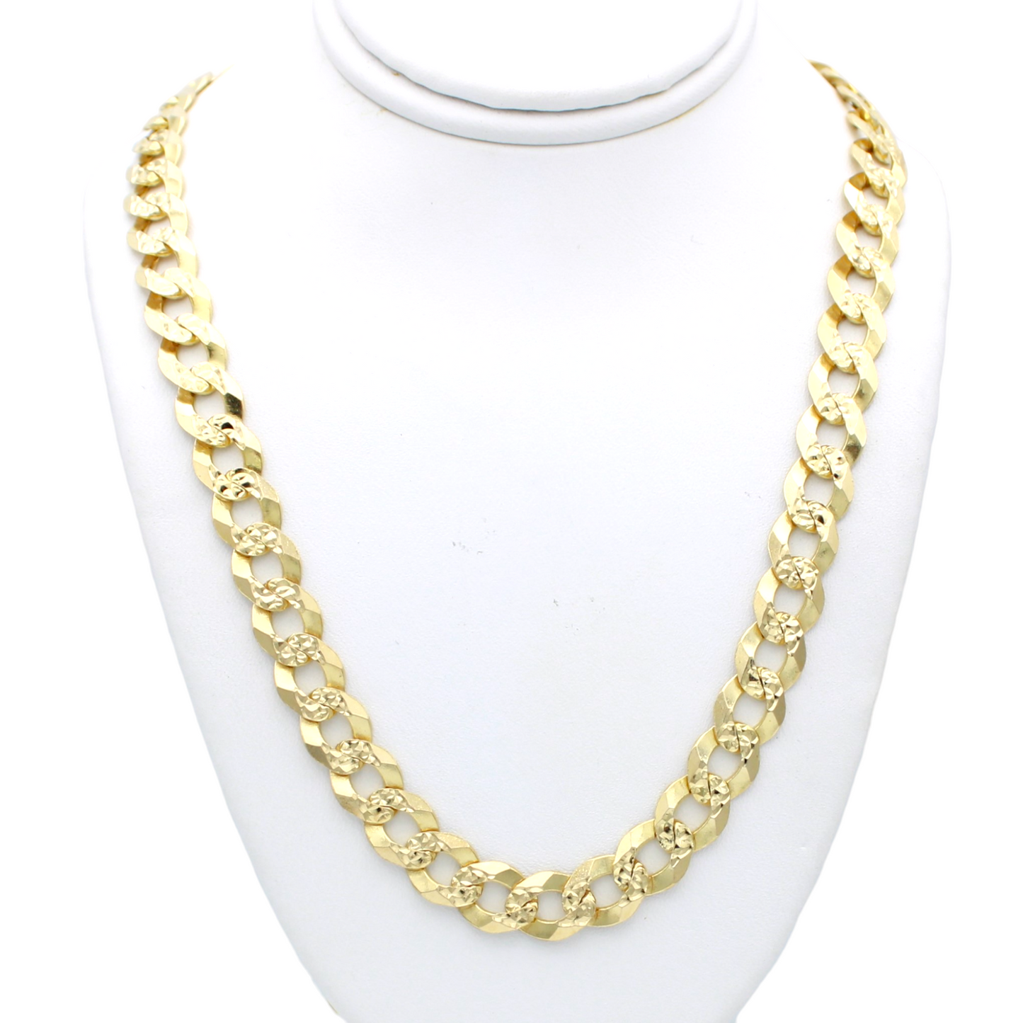 14k Pave Cuban Link Chain - 8.10 mm