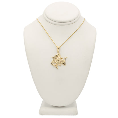 14k Yellow Gold Sicilian Trinacria Pendant