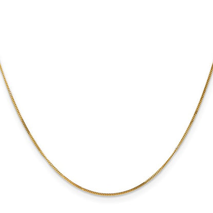 14k Cuban Link Chain - 0.90 mm