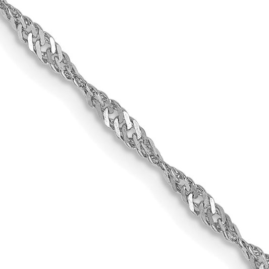 14k White Gold Singapore Chain - 1.70 mm