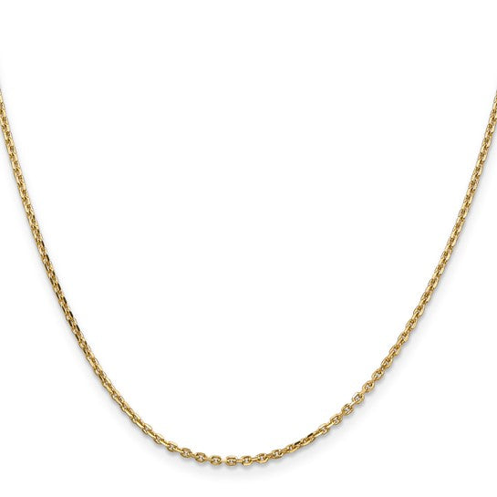 14k Diamond-Cut Cable Link Chain - 1.65 mm