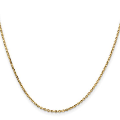 14k Diamond-Cut Cable Link Chain - 1.65 mm