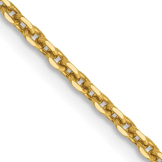 14k Diamond-Cut Cable Link Chain - 1.65 mm