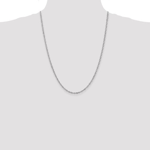 14k White Singapore Chain 2.00 mm