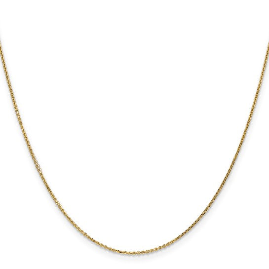 14k Diamond-Cut Cable Link Chain 0.95 mm