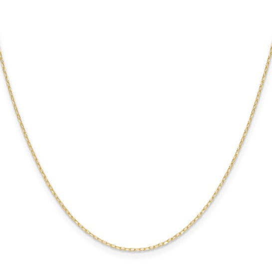 14k Yellow Gold Diamond-Cut Forzantine Cable Link Chain - 0.80 mm