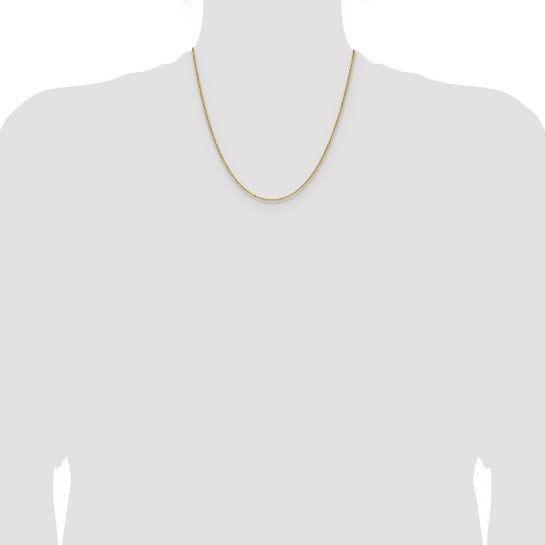 14k Yellow Gold Diamond-Cut Forzantine Cable Link Chain - 1.40 mm