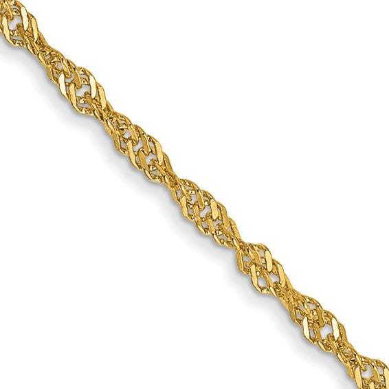 14k Singapore Chain - 1.40 mm