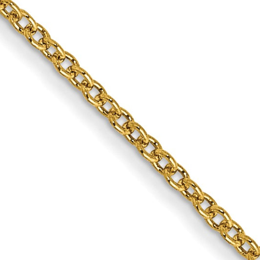 14k Round Open Cable Link Chain - 1.00 mm