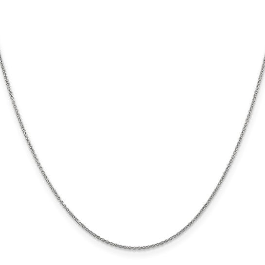14k White Diamond-Cut Cable Link Chain 0.95 mm