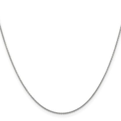 14k White Diamond-Cut Cable Link Chain 0.95 mm