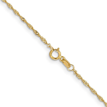 14k Singapore Chain - 1.10 mm