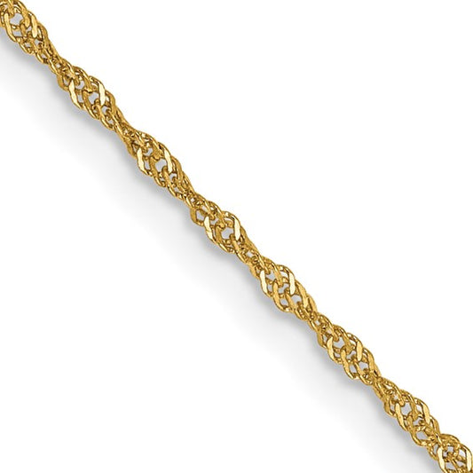 14k Singapore Chain - 1.10 mm