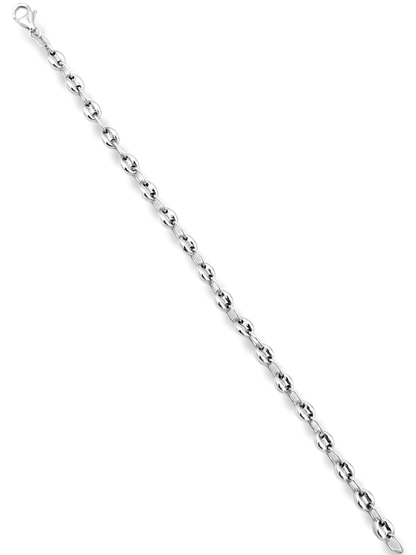 14k Puffed Anchor Link Children's Bracelet