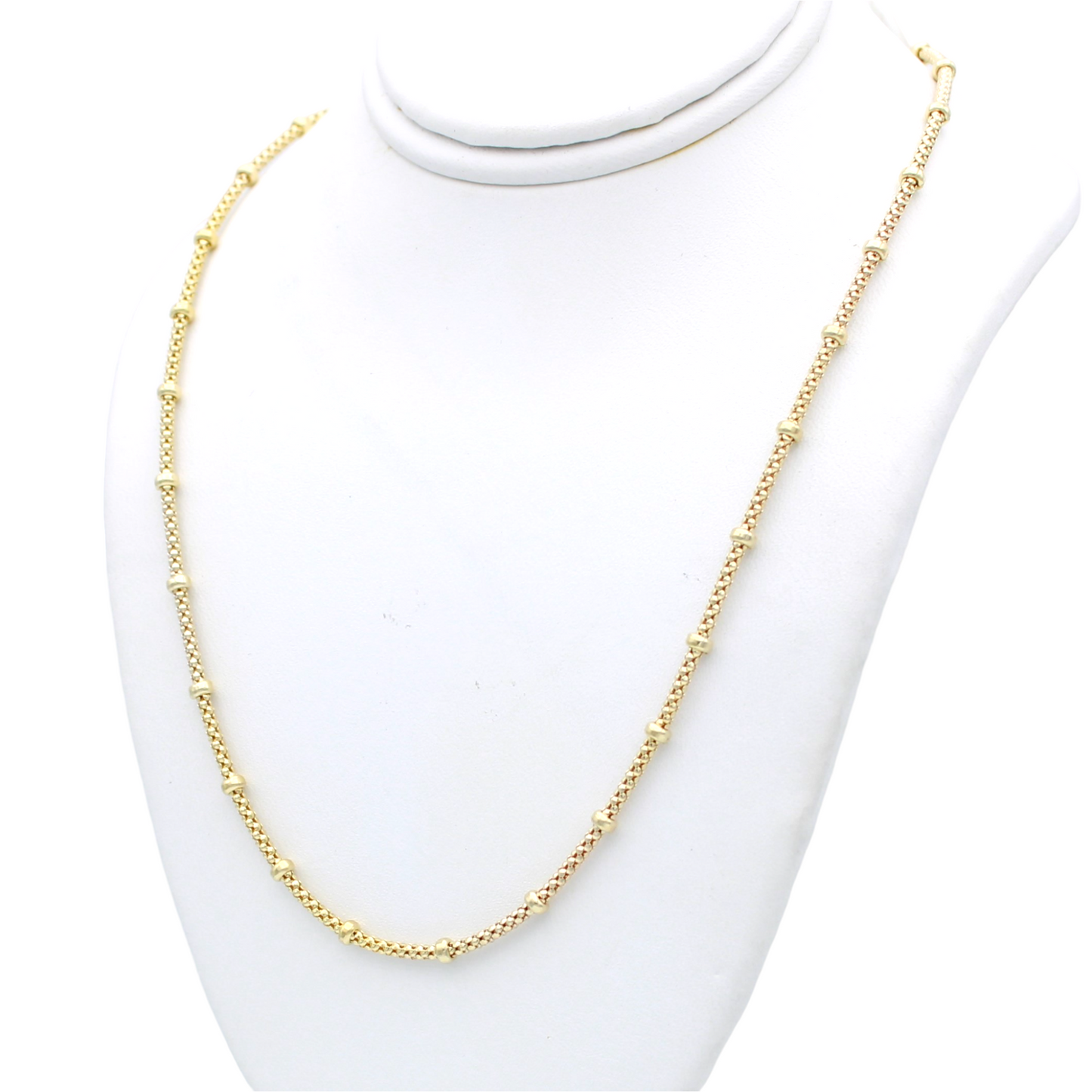 14k Beaded Popcorn Chain - 2.80 mm